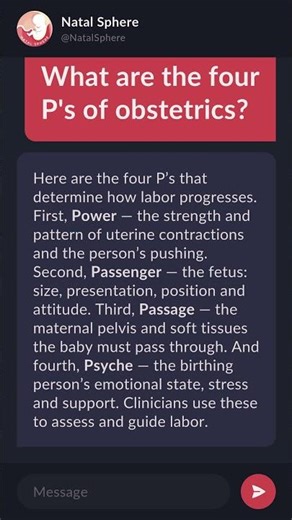 What are the four P's of obstetrics?