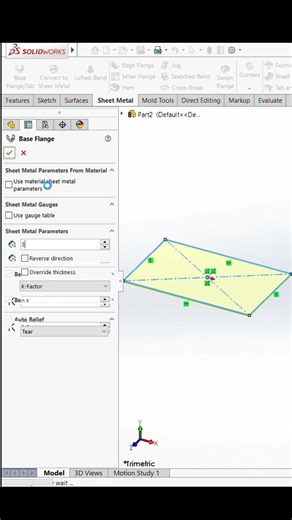 Edge Flange in Sheet metal in Solidwork #solidworks #solidworkstutorial #cad #caddesign #shortsfeed