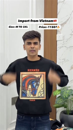 D.M.F_OFFICIAL on Instagram: "Price:-1150₹ Import from Vietnam 🇻🇳 🔥 . Size:-M L Xl XXL XXXl . Order:-9168922097 . Address:-pune dhankawadi teen Hatti Chowk Chavan Nagar📍 . All India delivery available🇮🇳 . . . . . #viral #explore #instadaily #trending #foryou #reels #famous #boost #clothing #fashion #mens #mensfasion #style #onlineshopping #sweatshirt #imported #collection"