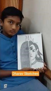Sketches of Lord Shiva and Krishna, Goku, Colour Patterns drawn by Dharav.