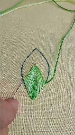 Fly Stitch Leaves Embroidery #youtube #leaves #embroidery #shorts #videos #ruphandicraft