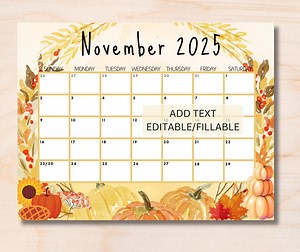 EDITABLE January 2026 Calendar, Printable Wall Calendar 2026, Cute Calendar for January Fillable, Monthly Classroom Calendar, PDF Download - Etsy