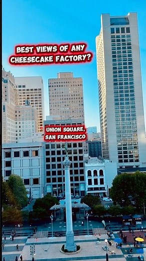 This SF rooftop view is actually at Cheesecake Factory #SFViews #HiddenGems #UnionSquare
