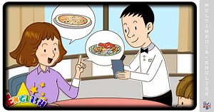 At the Restaurant - Easy English Dialogue (English Singsing)