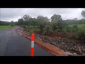 Erosion control failure using rip rap rocks in heavy rain event