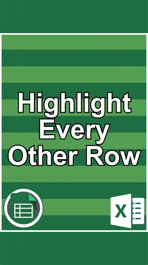 CheatSheets on Instagram: "How to highlight every other row in Excel‼️ Level up in Excel in one hour!!! 💃🏼 You’re invited to a FREE Excel class w/ Miss Excel! 🎉 Registration + Replay Access = link in bio 📚 Topic: Data Cleaning & Automating with VBA Macros ✏️ Short Description: In this free 1-hour power-packed session, you’ll learn Miss Excel’s hacks for Data Cleaning & VBA Macros to save you hours each week! 🔑 Key Takeaways: In just 1 hour, you will… 🧠Learn shortcuts to get rid of frustrat