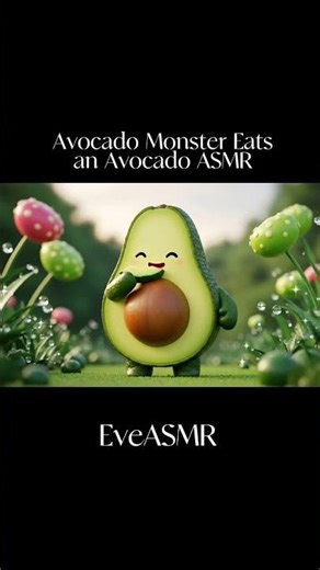 Avocado Monster Eats an Avocado ASMR 🥑💚 Soft Squish & Funny Sounds
