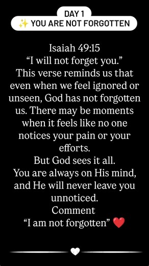 You Are Not Forgotten | Isaiah 49:15 #jesus #prayer #god #jesuschrist #christian #bible #shorts