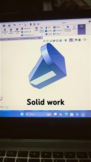 How to create 3d modeling with Solidworks #youtubeshorts