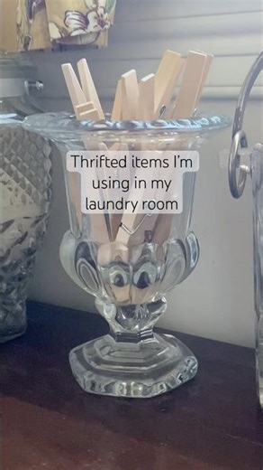 Thrifted finds I’m using in my laundry room 👉