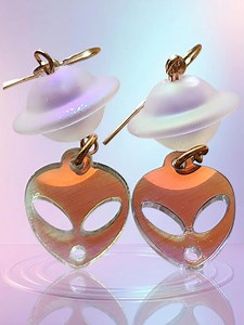 Alien Planet Dangle Earrings - Etsy Canada