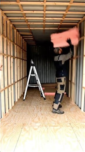 Shipping Container Cabin Build With Wood Paneling Throughout #containerhome #diy