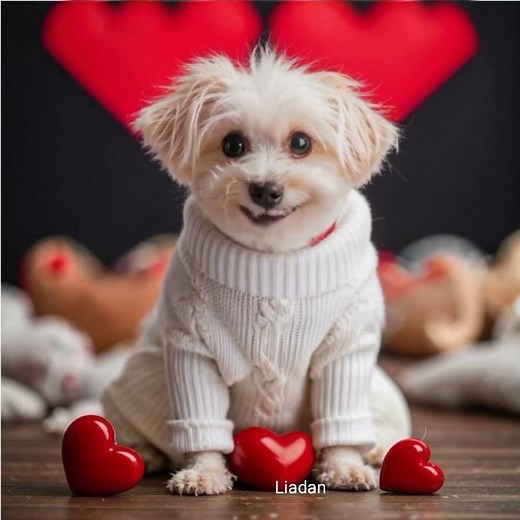 Adorable White Puppy Sings in a Cozy Sweater | Cute & Heartwarming.