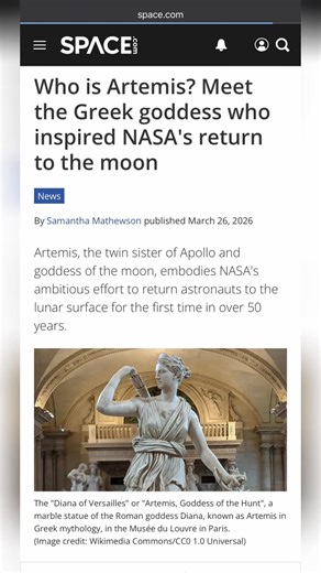 Did you know that Artemis is the twin sister of Apollo? ##til##artemis##artemis2##apollo##nasa@@Space.com
