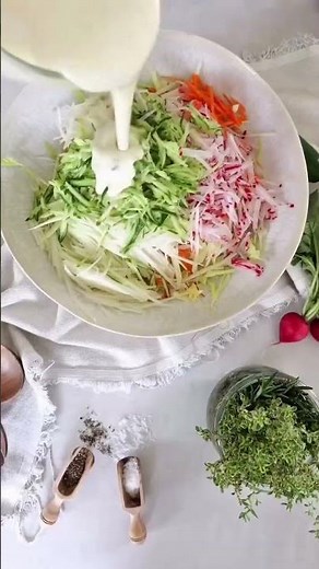 Bunter Krautsalat – Frühlingsedition #krautsalat #salad #schnellesessen