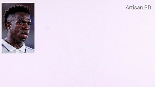 Easy Portrait Drawing of Vinicius Jr. with Pencil | Artisan BD 2.0