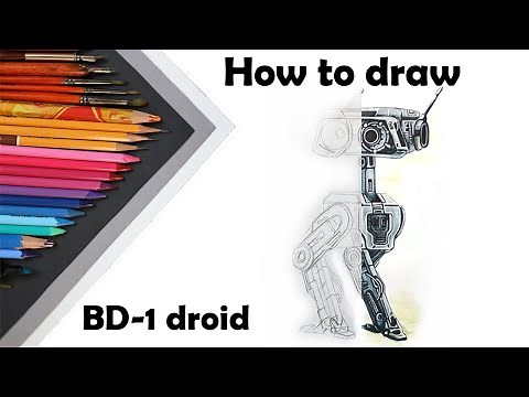 Star Wars drawing. How to draw BD-1 droid