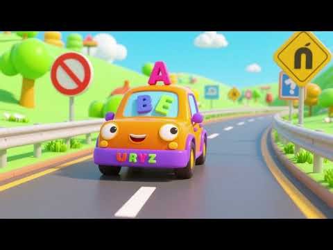 Alphabet Car on the Highway | Fun ABC Nursery Rhymes & Kids Songs