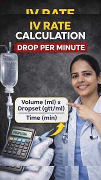 ⚡ IV Drops Per Minute Calculation in 30 Seconds! (Never Forget Again)