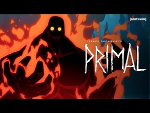 Genndy Tartakovsky's Primal | S2E7 Sneak Peek: On The Hunt For Spear, Fang and Mira | adult swim