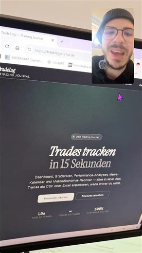 tradelogjournal für schnelles tracken