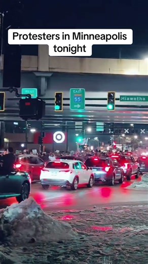 Protesters in Minneapolis tonight