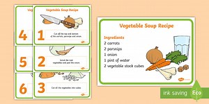 Simple Vegetable Soup Recipe Cards
