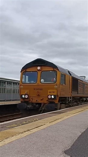 GBRF 66787 at Newton Abbot on light loco and with the Cornish China Clay! - 2026