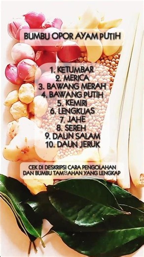 Bumbu Opor Ayam Putih #masakanindonesia