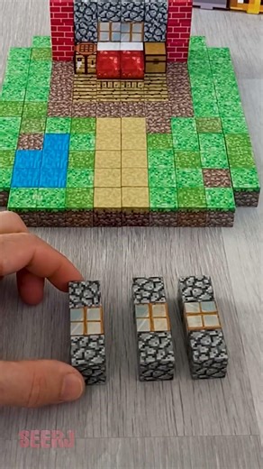 Minecraft Magnetic Blocks: House Magnetic Blocks Minecraft! #minecraft #minecraftmagnetic #craftmag