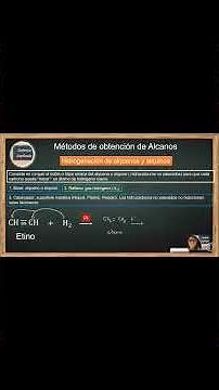 Hidrogenación de Alquenos y Alquinos 👩‍🏫✅ #aprendeconmigo #quimica #alcanos #alquenos #alquinos
