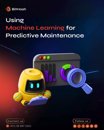 BitHash on Instagram: "🚀 Machine Learning is powering the future of predictive maintenance From reducing costly downtime to boosting safety and performance, AI-driven predictive maintenance is transforming industries worldwide. Businesses across manufacturing, aviation, energy, and automotive are already seeing the results — smarter operations, fewer failures, and stronger efficiency. Is your business ready to adopt the future of maintenance? 📖 Read the full article: 👉 https://bithash.ae/blog