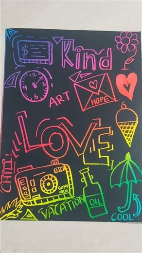 Easy doodle art in scratch note#shorts#art#drawing#scratchnote