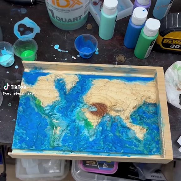 3D World Map #topography #map #wolrd