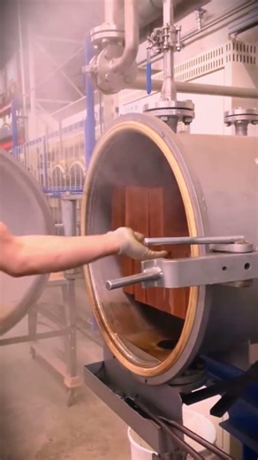 The process of steaming wood with an oven #shorts