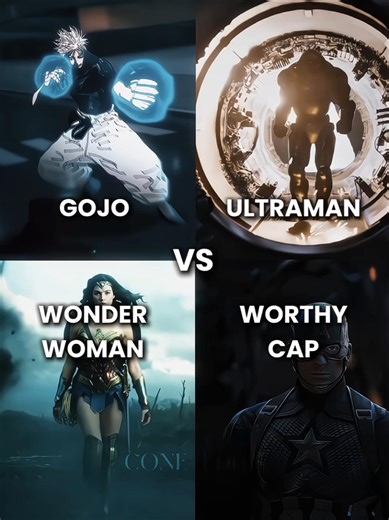 Ultraman vs Worthy Cap vs Wonder Woman vs Gojo
