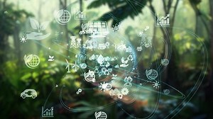 Environmental technology concept. Natural resources. Sustainable development goals. SDGs.