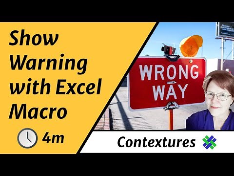 Use Excel VBA Macro to Show a Warning Message