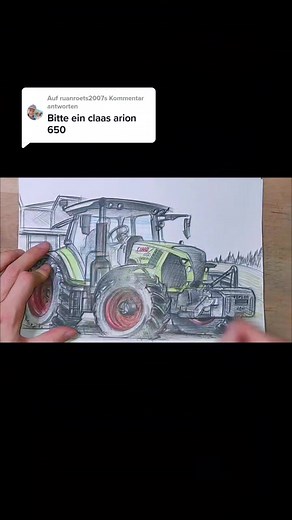 Einfaches Zeichnen eines Traktors mit Claas Arion