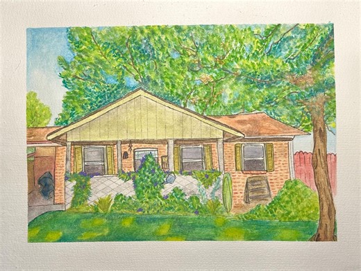 Custom Water Color House Portraits - Etsy