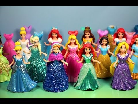 Huge Magiclip Disney Princesses Collection with dresses & dolls