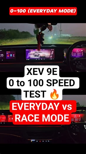 XEV 9E SPEED TEST 🔥 0 to 100 EVERYDAY vs RACE MODE #xev9e #mahindraev