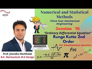 Ordinary Differential Equation (ODE) | Runge Kutta 2nd Order| Unit- 02