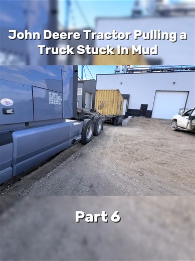 John Deere Tractor Pulls Mud‑Stuck Truck in Canada
