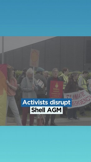 Activists from Greenpeace joined Fossil Free London and other environmental groups demonstrating outside the Intercontinental O2 in Greenwich, disrupting Shell’s annual general meeting. | London Live | Facebook