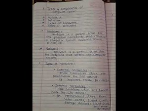 IGCSE ICT Class 9 - Types & components of computer system (part 1)