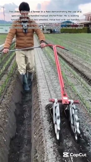 Farmer's Skill: Deep V-Trenching with a Handheld Ditcher