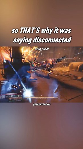 so THAT'S why it was saying disconnected #Destiny2 | Destiny 2 Memes