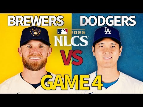 Brewers vs Dodgers 🔴 LIVE NLCS Game 4 Play-by-Play with JIC3K | Ohtani on the Mound