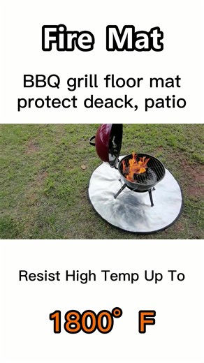 Fire Pit Mat Fireproof Grill Mat Round 24'' 30'' 32'' 36'' 38' 40'Home Outdoor Patio Wood Burning Stove Campsite Party Festival